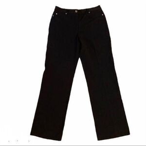Rafaella Black Stretch Jersey Bootcut Natural Waist Jeans Size 8 New